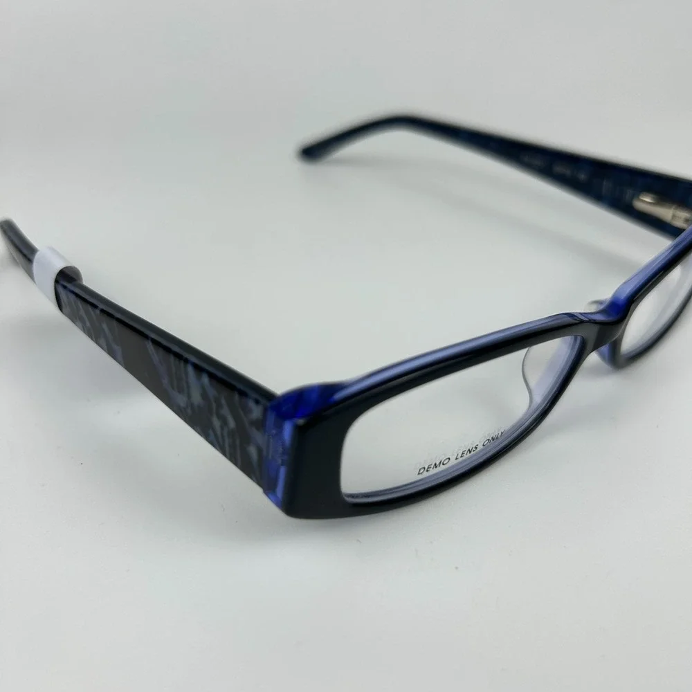 Walmart Contour FM14111 Womens Eyeglasses Frame Black Purple Full Rim 53-15-140
